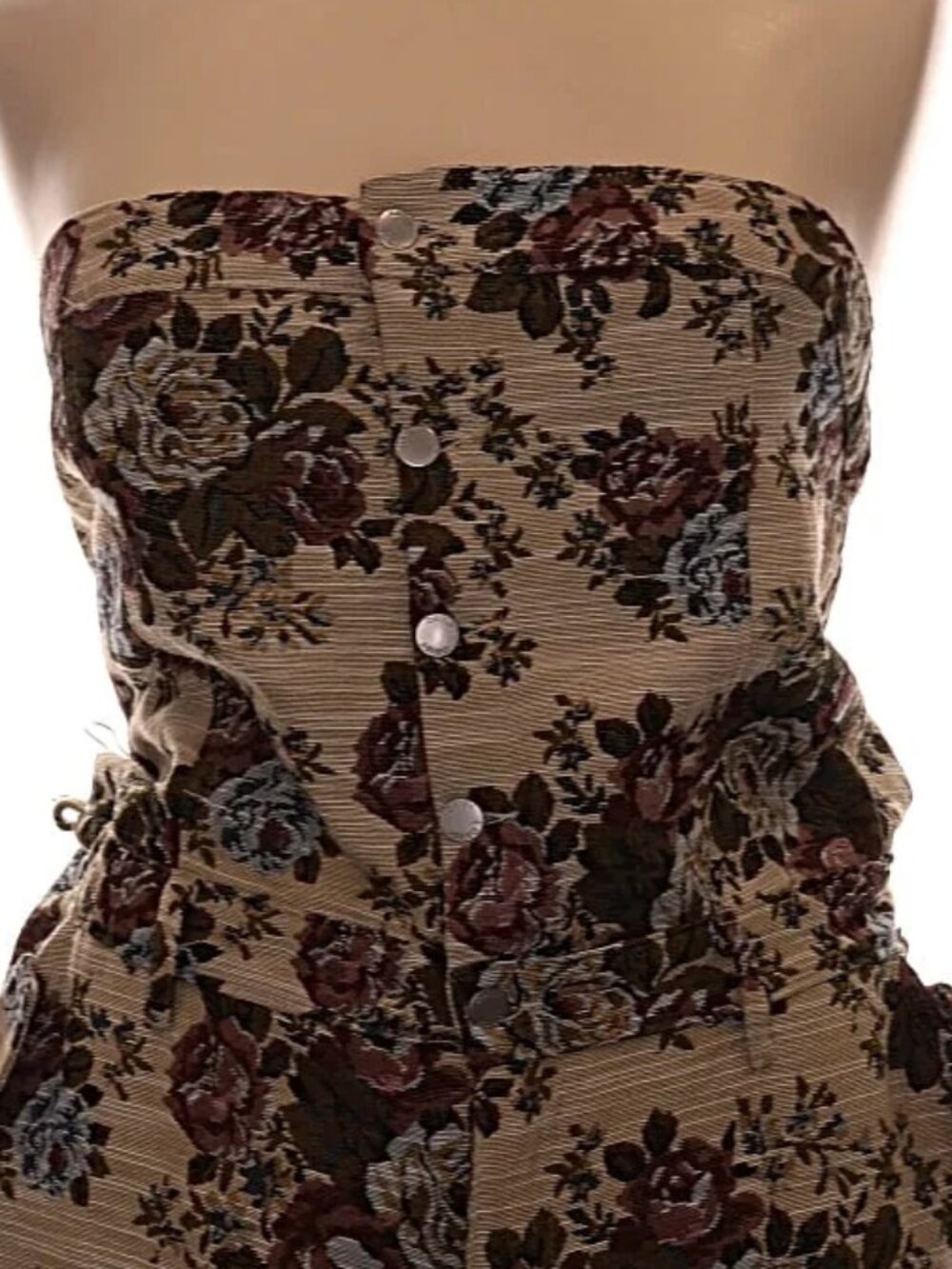 Floral Woven Brocade Jumpsuit - Picture 3 of 6